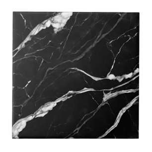 Modern Black Marble Pattern Ceramic Tile