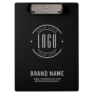 Modern black minimalist logo business  clipboard