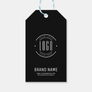 Modern black minimalist logo business  gift tags