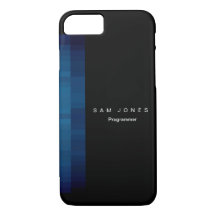 Modern Black N Blue Pixel