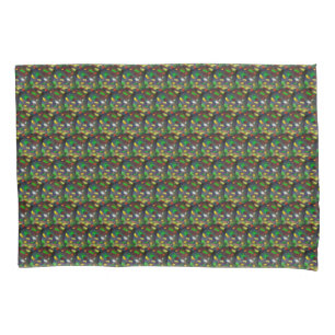 Modern Black Opal Jewel Pattern Pillowcase