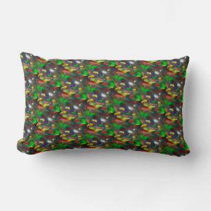 Modern Black Opal Pattern Lumbar Cushion