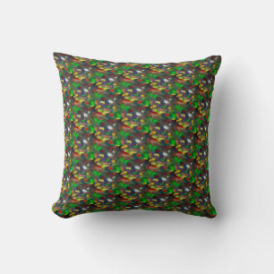 Modern Black Opal Pattern Throw Pillow