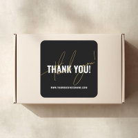 Modern black packaging thank you