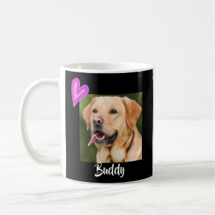 Modern Black Pet Photo Mug Customise Dog Cat