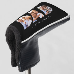 Modern Black Photo Golf Personalised Gift for Dad Head Cover