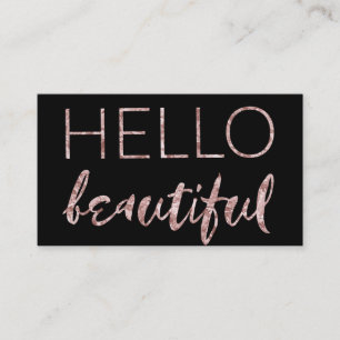 Modern Black Pink Beauty Appointment Business Card