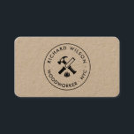 Modern black professional carpenter logo kraft business card<br><div class="desc">Modern black professional carpenter logo kraft</div>