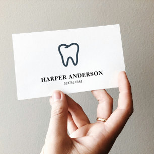 Modern Black Professional Dental Care Business Card