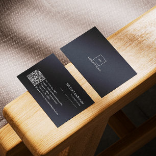 Modern Black Professional Lawyer QR Code  Business Card
