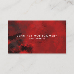 Modern Black & Red Abstract - Creative & Artistic Business Card