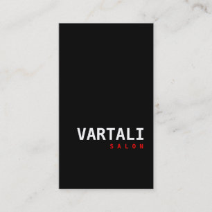 Modern Black Red Store Business Card