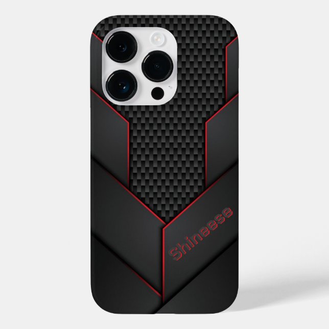 modern black & red stylish  Case-Mate iPhone case (Back)