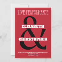 Modern Black Red White Performance Wedding