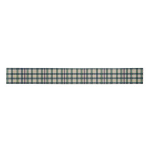 Modern Black scottish Tartan Plaid Classic Blue  Satin Ribbon