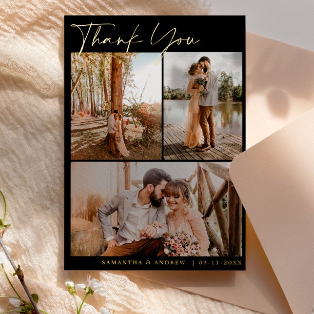 Modern black script 6 photos wedding (Creator Uploaded)