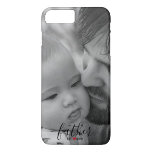 Modern Black Script Father Established Photo iPhone 8 Plus/7 Plus Case