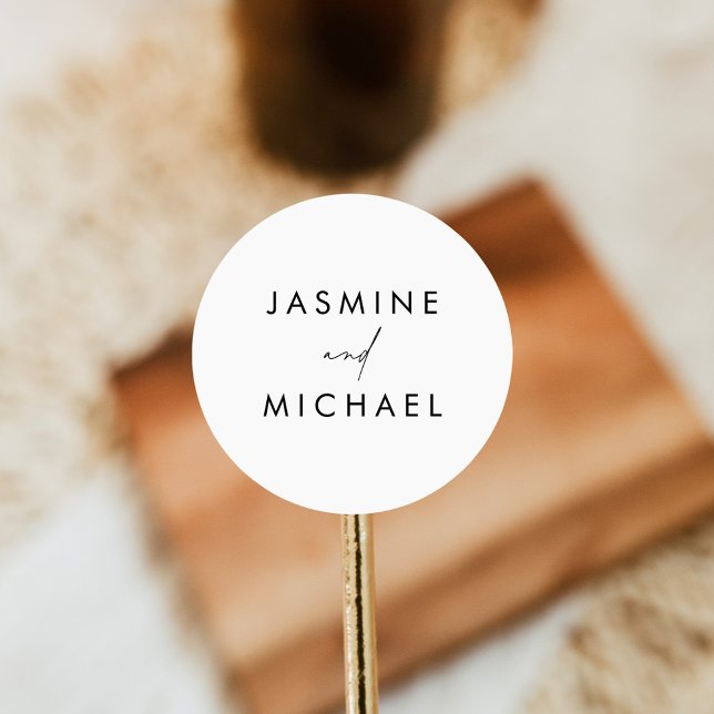 Modern Black Script Wedding Envelope Seals (Creator Uploaded)