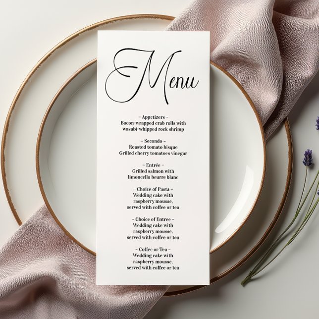 Modern Black Script Wedding Menu (Creator Uploaded)