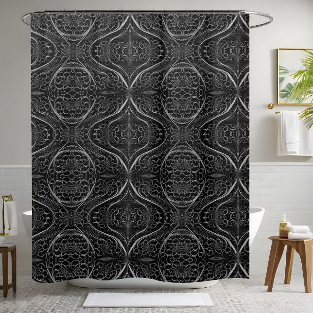 Modern Black Shower Curtain  (Creator Uploaded)