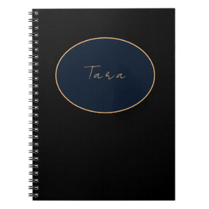 Modern Black Spiral Photo Notebook