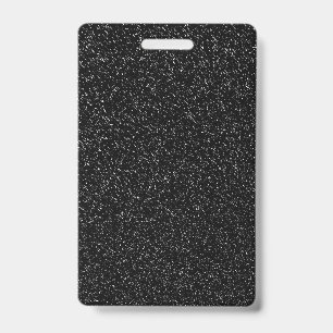 Modern Black Stone style -Space- ID Badge