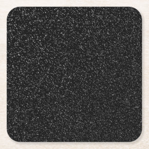 Modern Black Stone style -Space- Square Paper Coaster