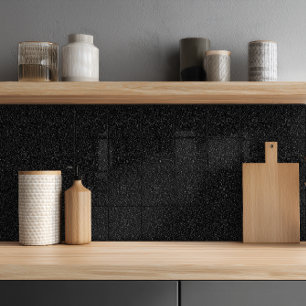 Modern Black Stone with White Specks Ceramic Tile