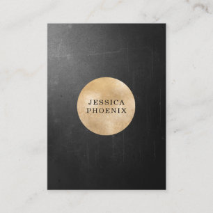 Modern black structure gold circle (imitation) business card