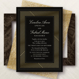 Modern Black Tie Deco Wedding