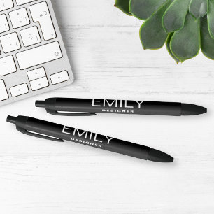 Modern Black Typography Black Black Ink Pen