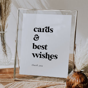 Modern Black Typography Cards and Best Wishes Sign