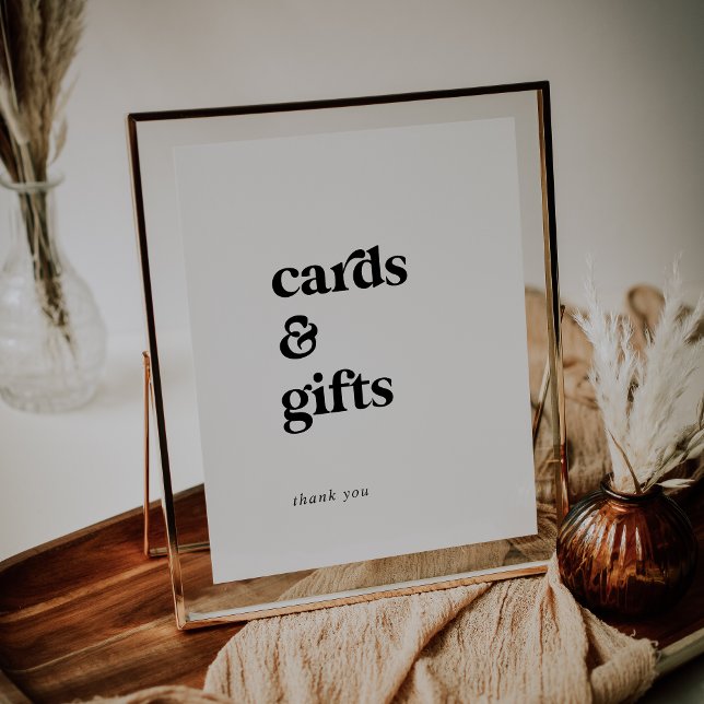 Modern Black Typography Cards and Gifts Sign (Creator Uploaded)