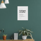 Modern Black Typography Unplugged Ceremony Sign