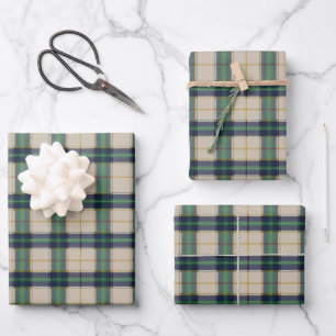 Modern Black Watch Tartan Plaid Classic Blue  Wrapping Paper Sheet