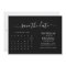 Modern Black Wedding Calendar Minimalist