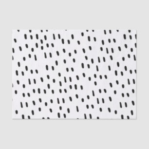 Modern Black & White Abstract Dot Pattern Trendy Tissue Paper