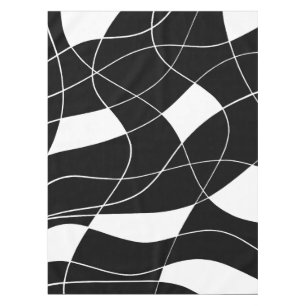 modern Black &white abstract pattern Tablecloth