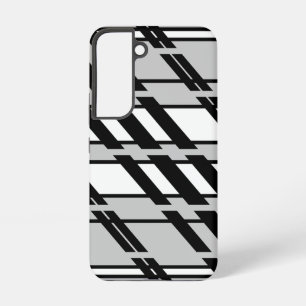 Modern Black White Abstract Skyline Pattern Samsung Galaxy Case