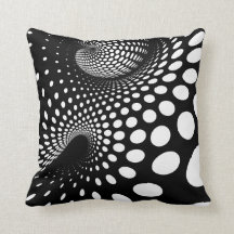 Modern Black & White Art Throw Pillow