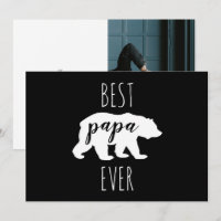 Modern Black & White Best Papa Bear Ever