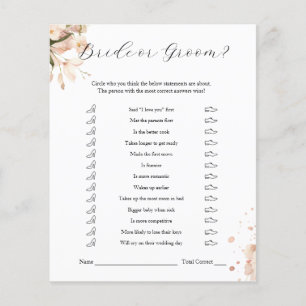 Modern Black White Bridal Shower Bride or Groom Flyer