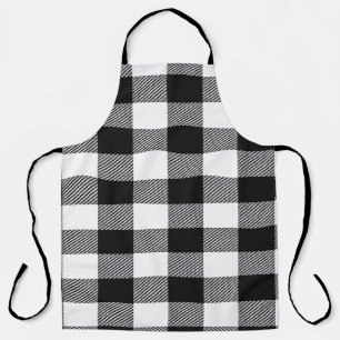 Modern Black White Buffalo Plaid iPhone Case Apron