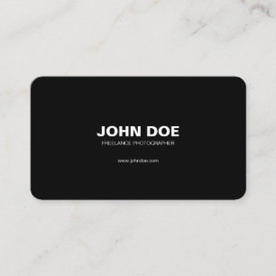 Modern black & white business card with QR Code