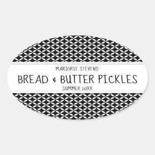 Modern Black & White Canning Label