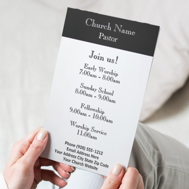 Modern Black White Church Connection Brochures (Modern Black White Church Connection Brochures)