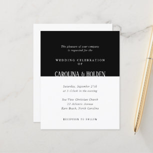 Modern Black & White Colour Block Wedding