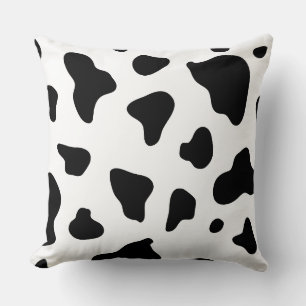 Modern Black White Cow Hide  Cushion