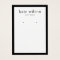 Modern Black White Earring Display Card