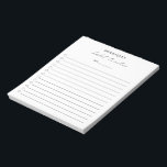 Modern Black White Elegant Simple Habit Tracker Notepad<br><div class="desc">Modern black and white notepad featuring a simple layout with " habit tracker " in an elegant and chic calligraphy along with your name,  a line for the date and a checklist.</div>